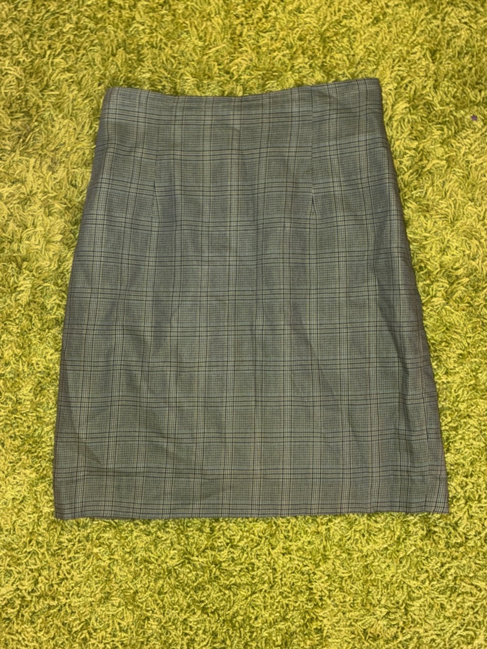 Vintage 90s Green Plaid Pencil Skirt